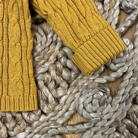 babyGap Cable Knit Sweater, Golden Yellow, 3-6M - Picture 4 of 6